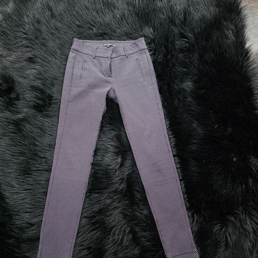 Chocolate Slim Straight Purple Micro-Pattern Pants